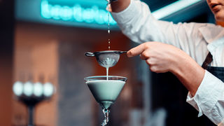 Cocktails being poured