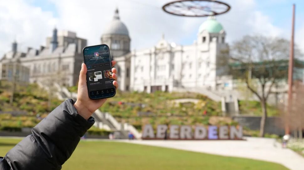 Our Aberdeen app hand phone